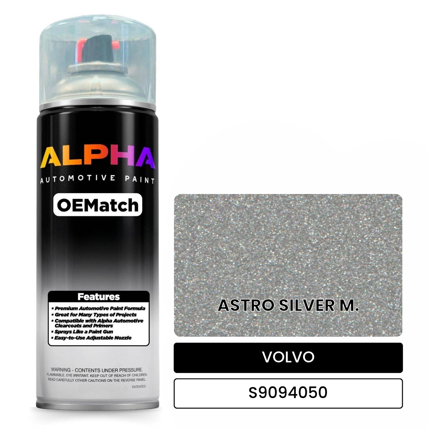 VOLVO ASTRO SILVER M. S9094050 OEMatch Spraycan