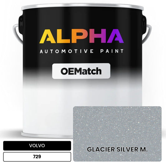 VOLVO GLACIER SILVER M. 729 OEMatch Basecoat