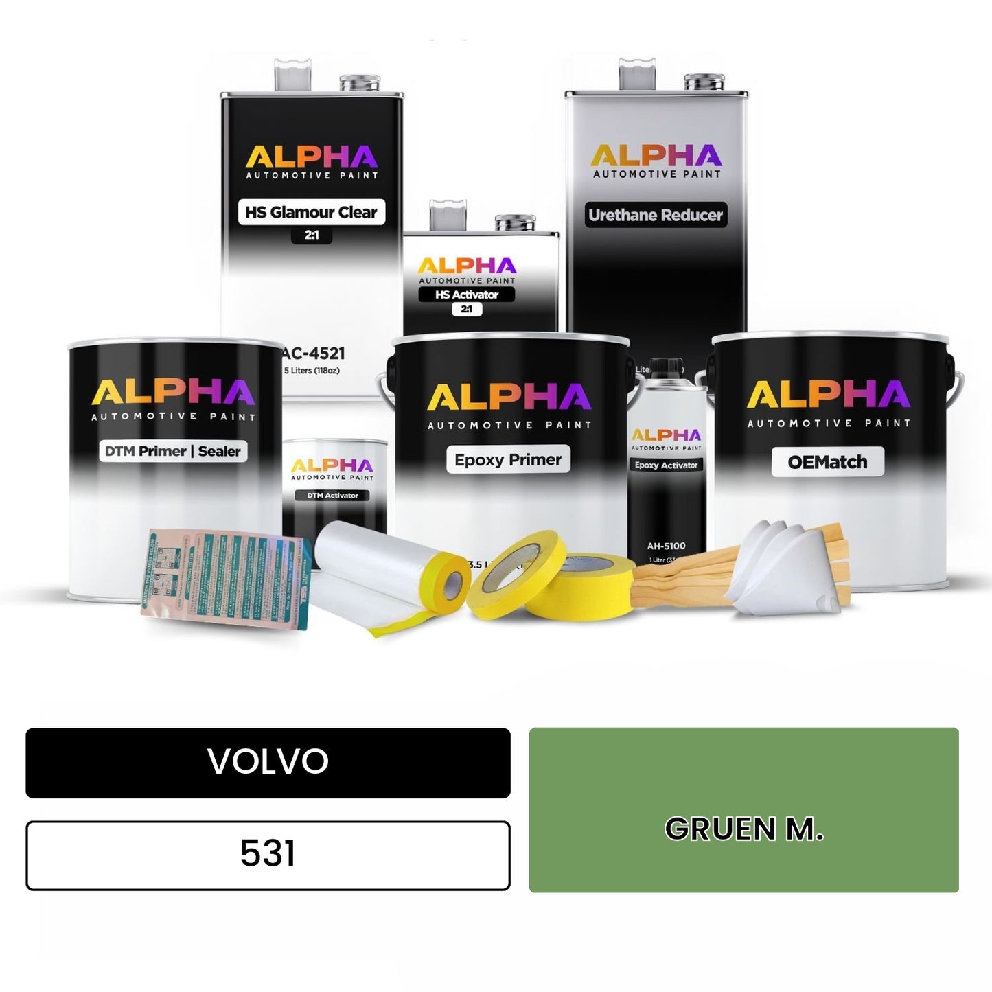 VOLVO GRUEN M. 531 OEMatch Vehicle Paint Kit