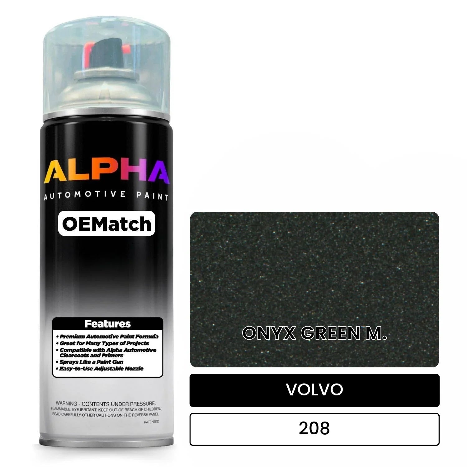 VOLVO ONYX GREEN M. 208 OEMatch Spraycan