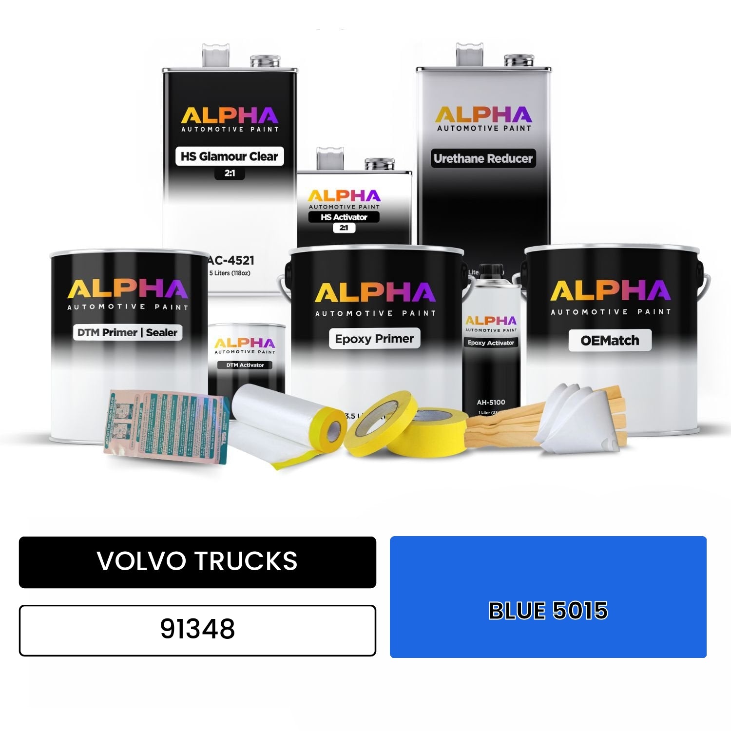 VOLVO TRUCKS BLUE 5015 91348 OEMatch Vehicle Paint Kit