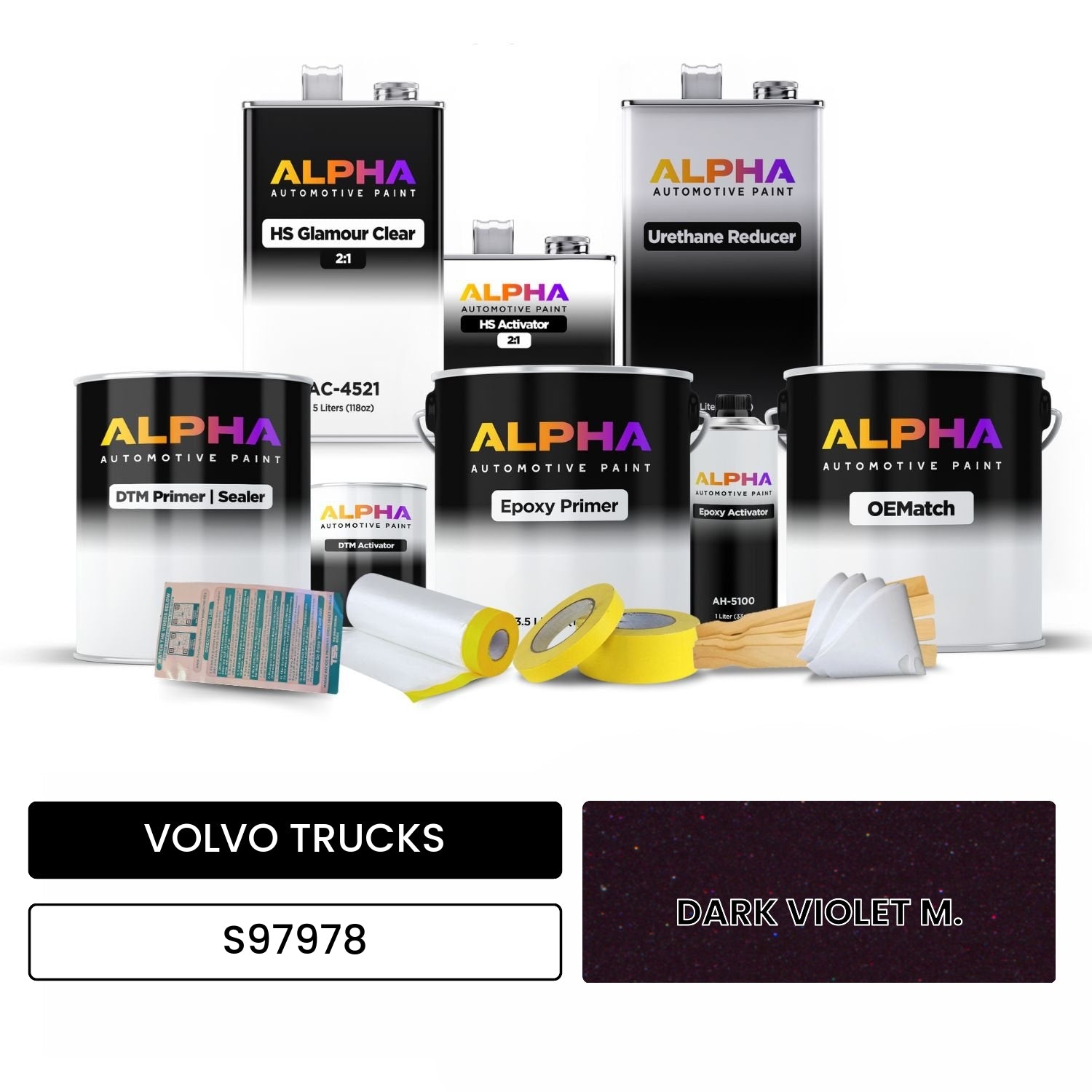 VOLVO TRUCKS DARK VIOLET M. S97978 OEMatch Vehicle Paint Kit