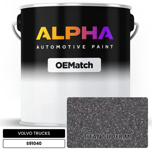 VOLVO TRUCKS TITAN SILVER M.  S91040 OEMatch Basecoat