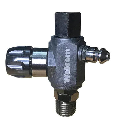 Walcom PRESSURE REGULATOR ONLY with quick release for carbon fiber digital gauge (gauge is NOT included)- STRAIGHT Connection - The Spray Source - Walcom