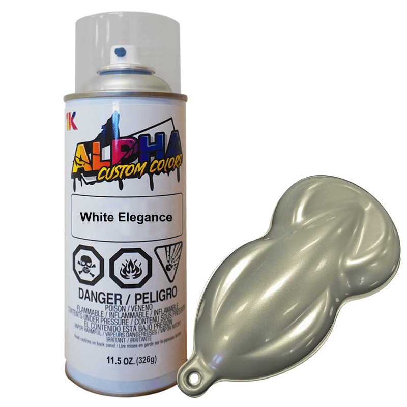 White Elegance Spray Can Midcoat - The Spray Source - Alpha Pigments