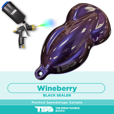 Wineberry Pre-Sprayed Speedshape Paint Sample (Black Ground Coat) - The Spray Source - Alpha Pigments