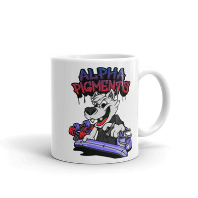 Wolf Airbrushing | Alpha Pigments | White glossy mug - The Spray Source - The Spray Source