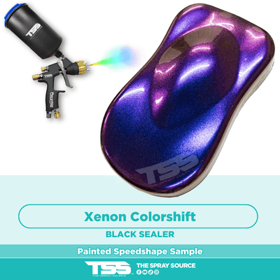 Xenon Colorshift Pre-Sprayed Speedshape Paint Sample (Black Ground Coat) - The Spray Source - Alpha Pigments
