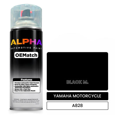 YAMAHA MOTORCYCLE BLACK M. A828 | OEMatch Automotive Spraycan