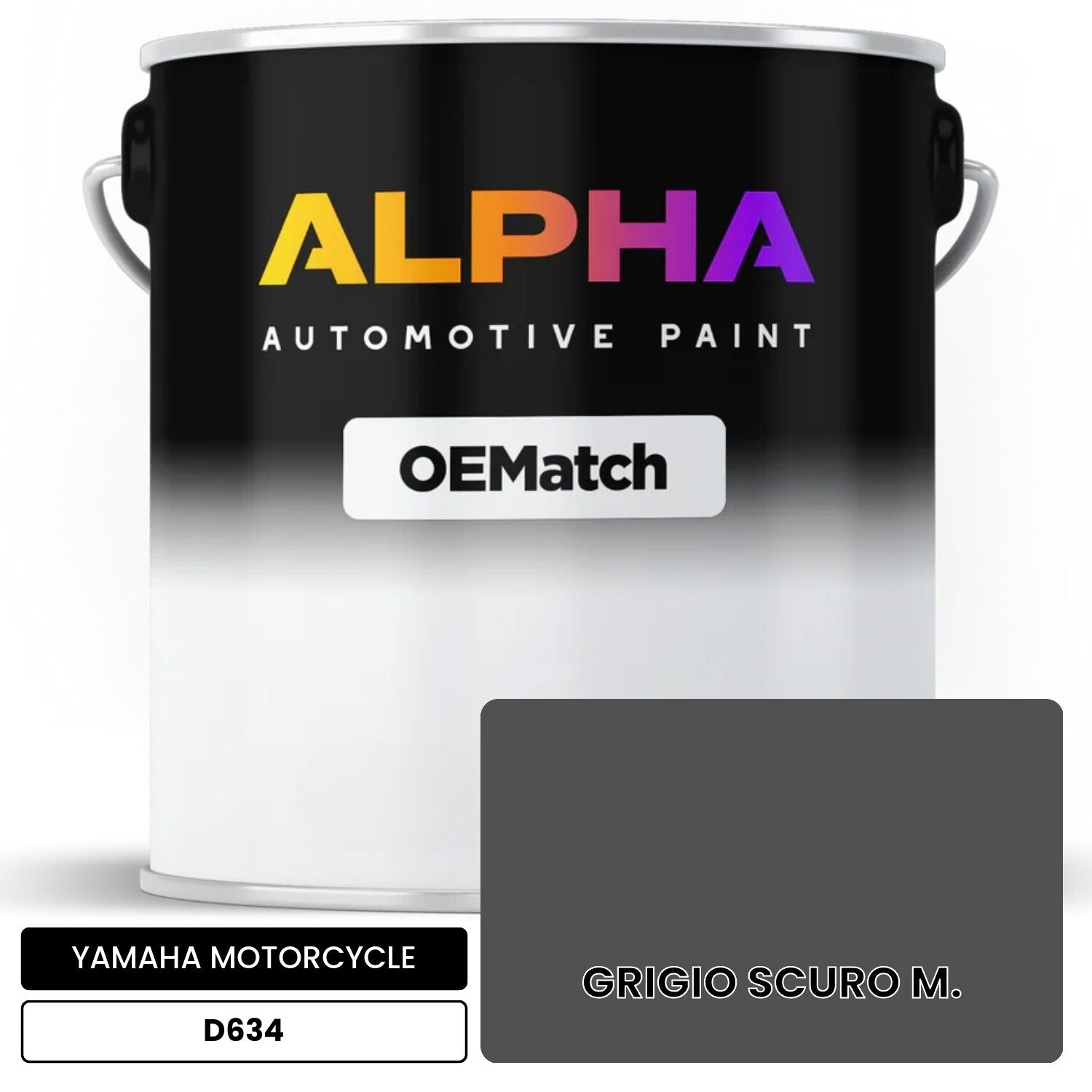 YAMAHA MOTORCYCLE GRIGIO SCURO M. D634 OEMatch Basecoat