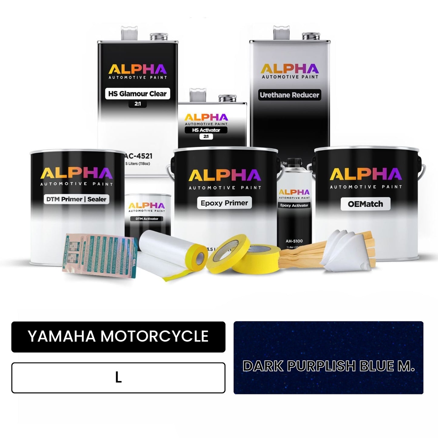 YAMAHA MOTORCYCLE DARK PURPLISH BLUE M. L OEMatch Vehicle Paint Kit