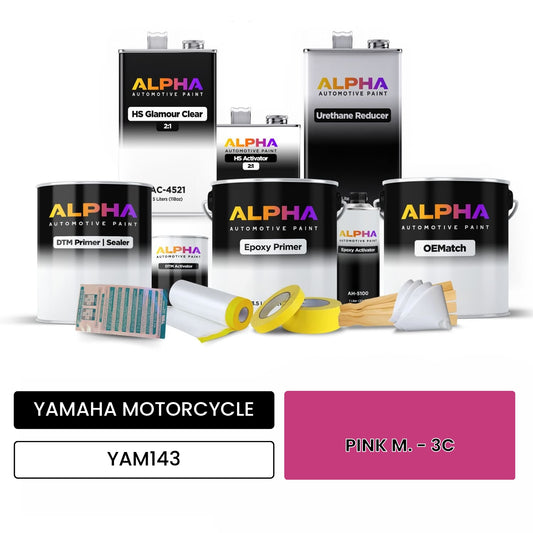 YAMAHA MOTORCYCLE PINK M. - 3C YAM143 OEMatch Vehicle Paint Kit