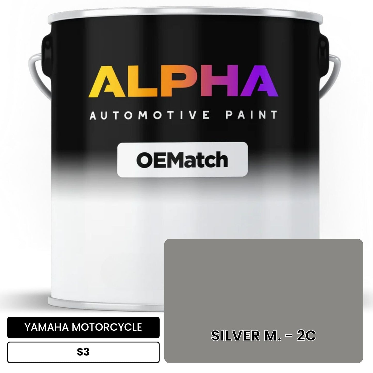 YAMAHA MOTORCYCLE SILVER M. - 2C S3 OEMatch Basecoat