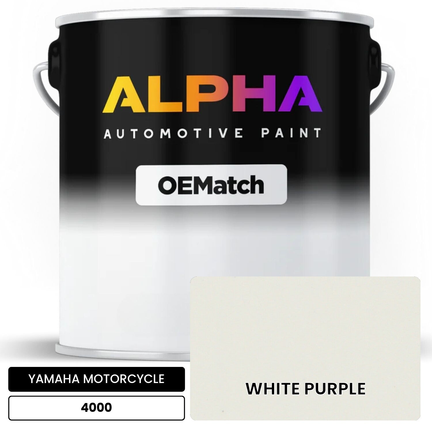 YAMAHA MOTORCYCLE WHITE PURPLE 4000 OEMatch Basecoat