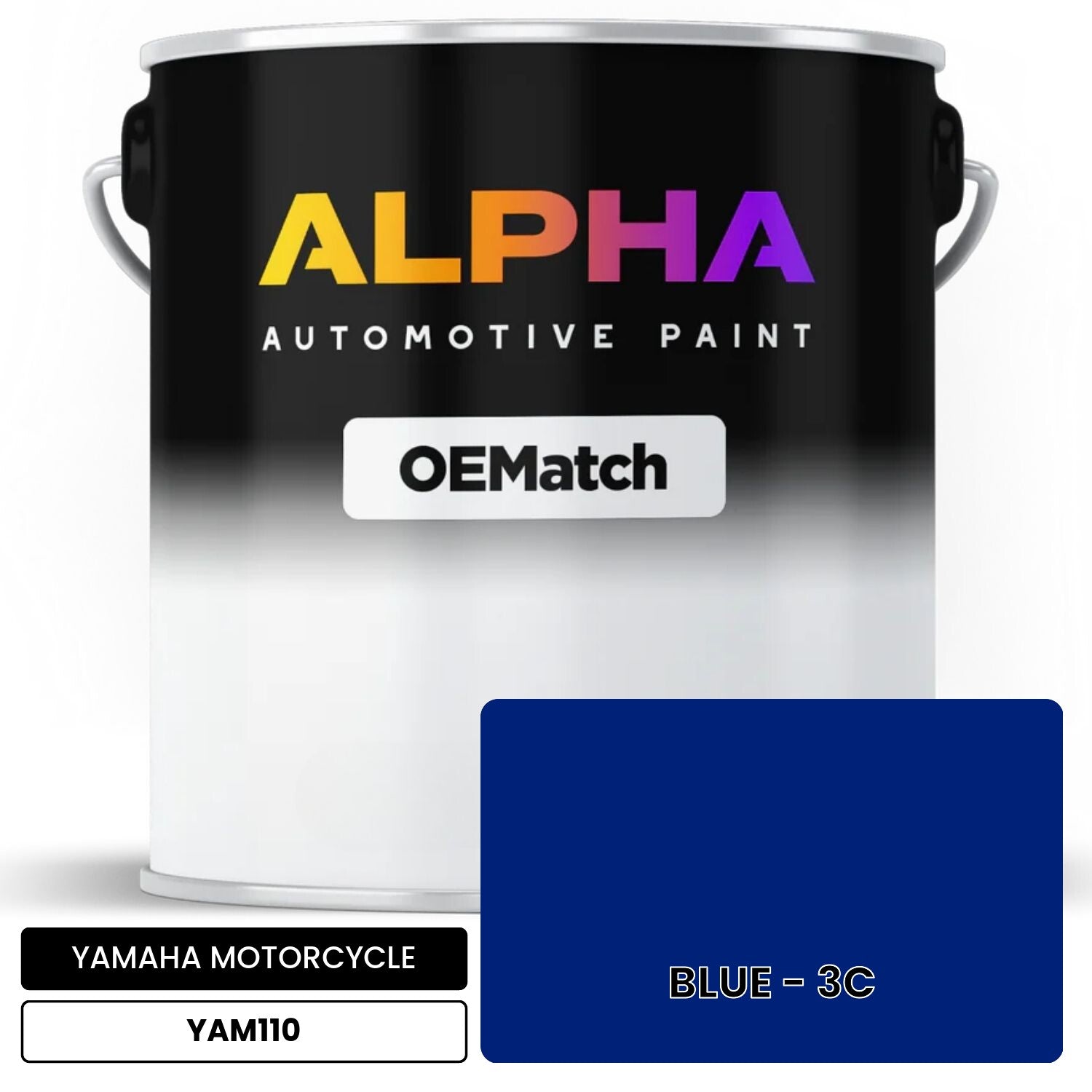 YAMAHA MOTORCYCLE BLUE - 3C YAM110 OEMatch Basecoat