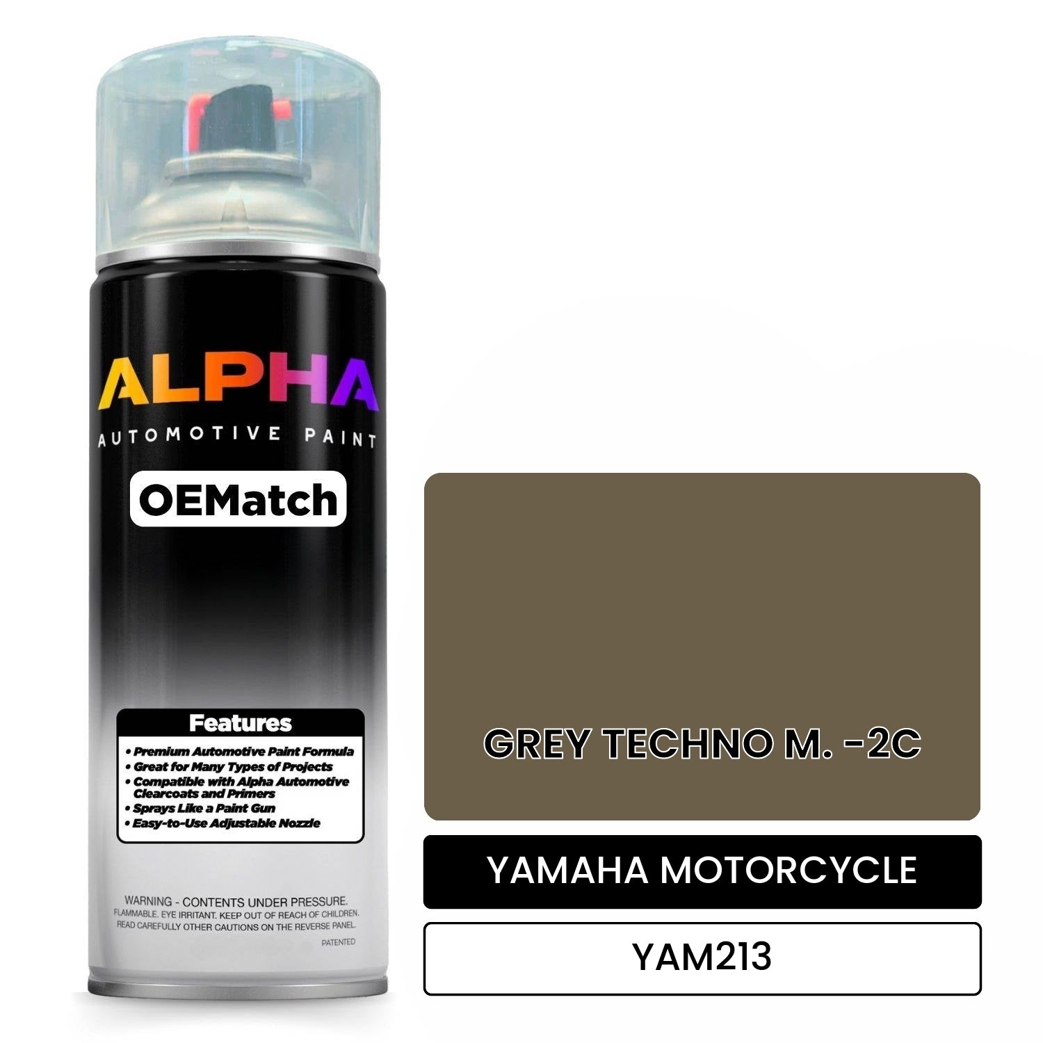 YAMAHA MOTORCYCLE GREY TECHNO M. -2C YAM213 OEMatch Spraycan