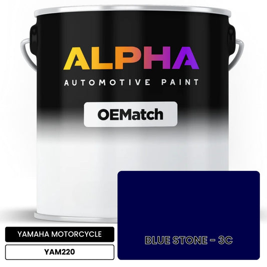 YAMAHA MOTORCYCLE BLUE STONE - 3C YAM220 OEMatch Basecoat