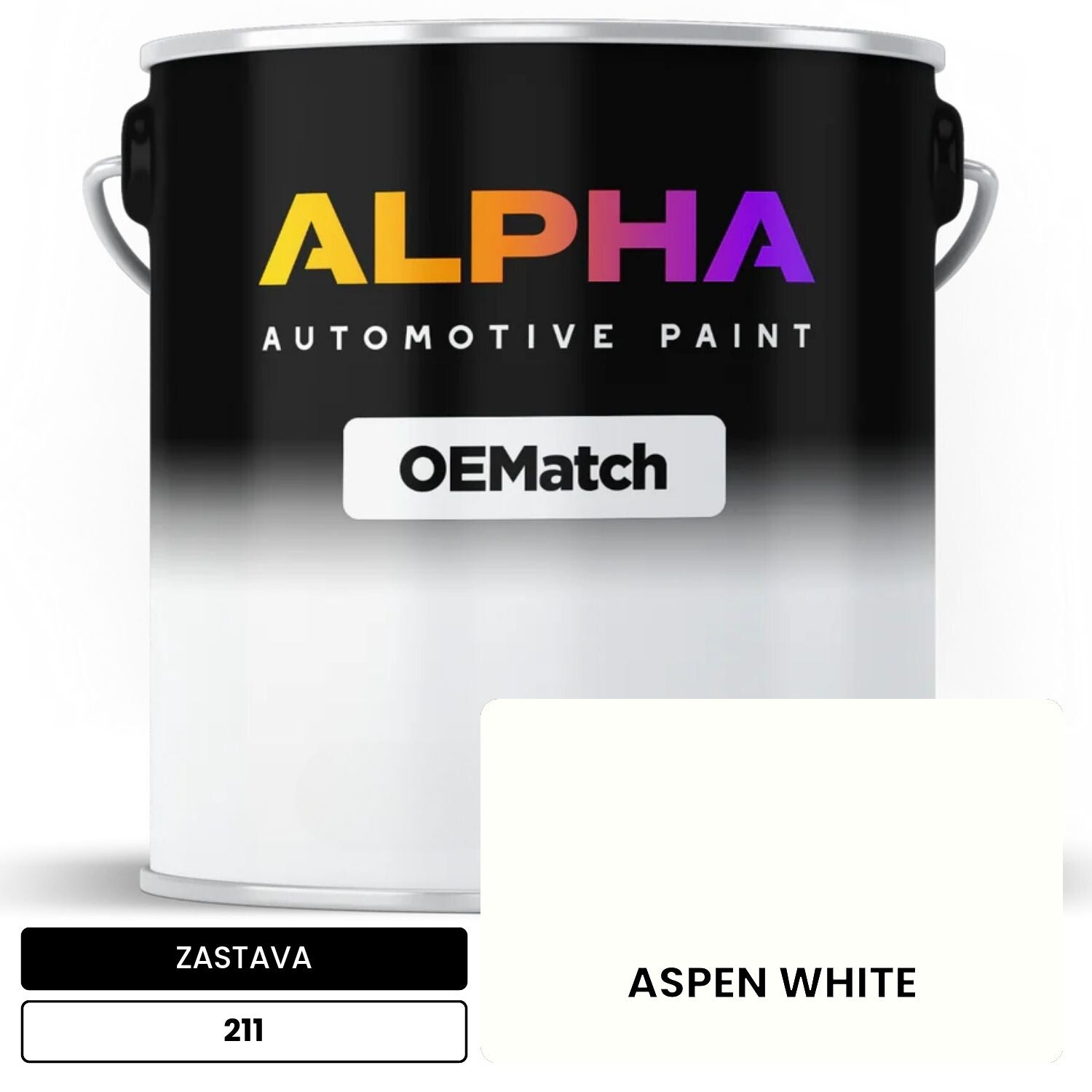 ZASTAVA ASPEN WHITE 211 OEMatch Basecoat