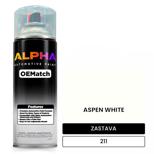 ZASTAVA ASPEN WHITE 211 OEMatch Spraycan