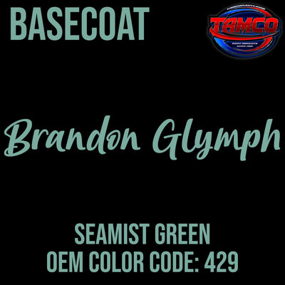 Brandon Glymph | Seamist Green | 429 | OEM Basecoat - The Spray Source - Tamco Paint