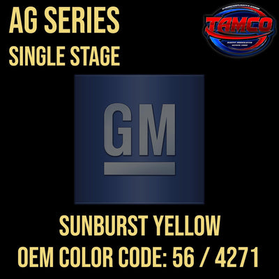 GM Sunburst Yellow | 56 / 4271 | 1972 | OEM AG Series Single Stage - The Spray Source - Tamco Paint Manufacturing