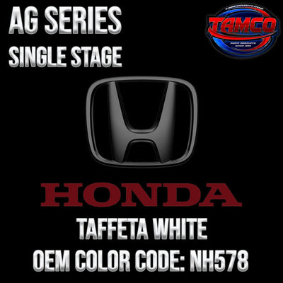 Honda Taffeta White | NH578 | 1994-2018 | OEM AG Series Single Stage - The Spray Source - Tamco Paint Manufacturing