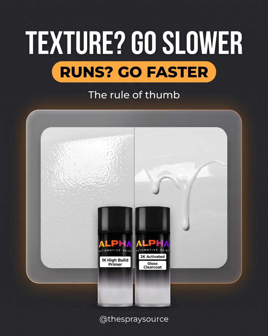 Texture? go slower: runs? go faster