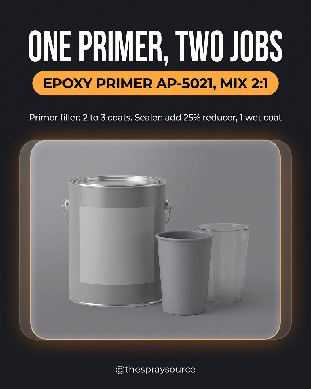 One primer, two jobs: epoxy primer AP-5021, mix 2:1